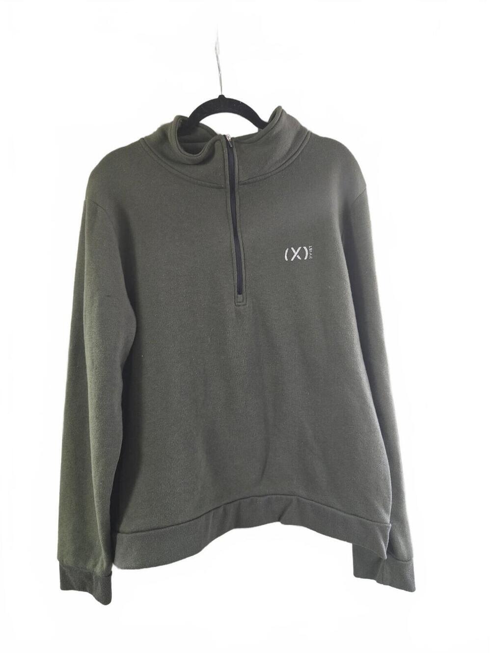 2XIST Olive Green Quarter Zip Pullover Sweatshirt